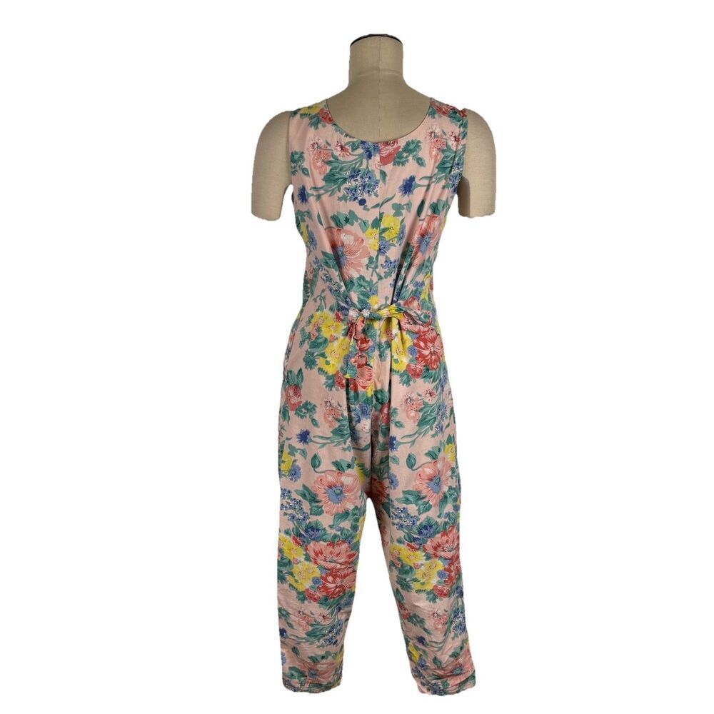 Vintage The Eagle's Eye Floral Jumpsuit Playsuit 80s 90s Shabby Chic Cotton S - Picture 5 of 9